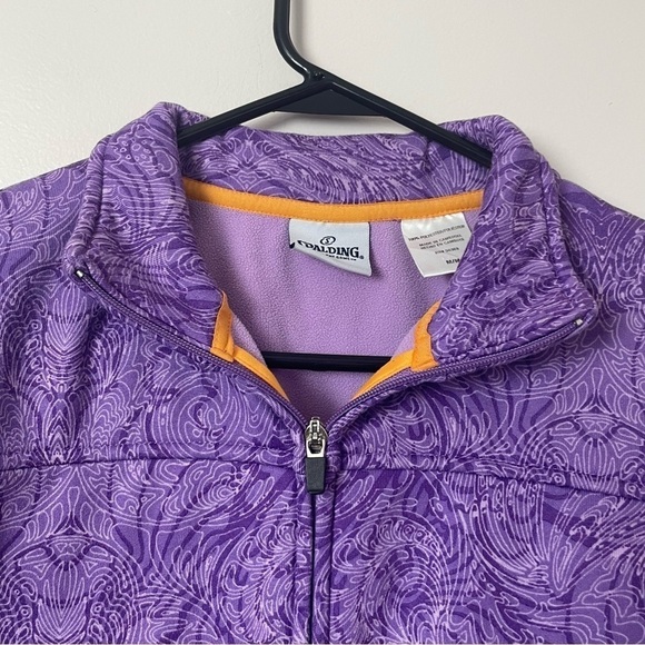 Spalding Purple Quarter-Zip Pullover Sweatshirt – Medium - Picture 2 of 11